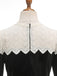 Black 1950s Velvet  Knitted Collar Pearl Button Dress