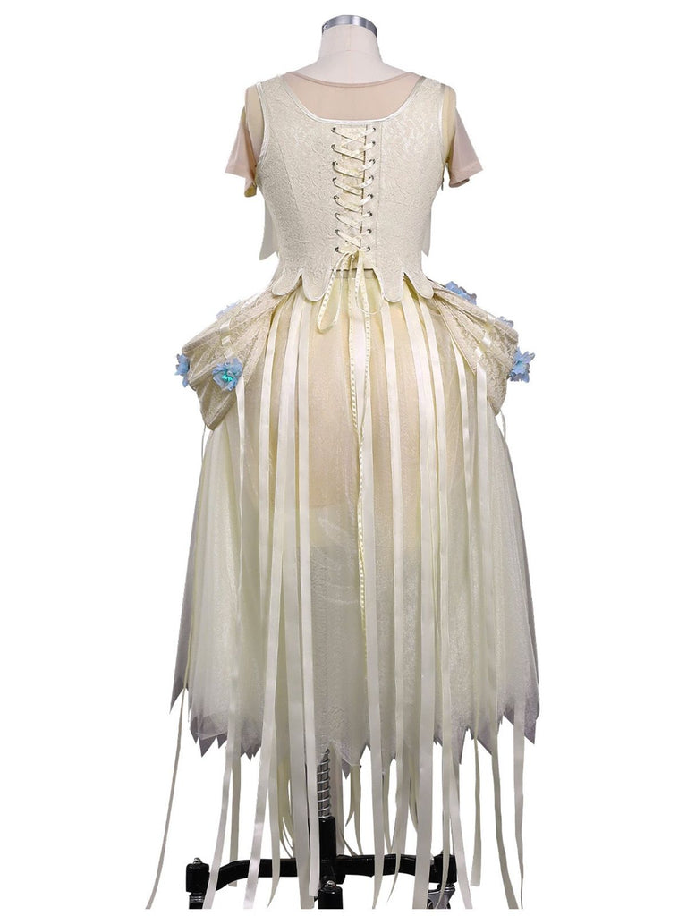 Apricot 1940s Wednesday Enid Style Dress