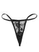 Black 1970s Rose Sheer Lace Suspender Babydoll Nightdress