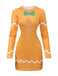 Yellow 1960s Gingerbread Cosplay Dress