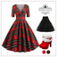 1950s Plaid Sweetheart Fold Swing Dress