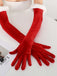 Christmas Fur Cuffs Velvet Long Gloves