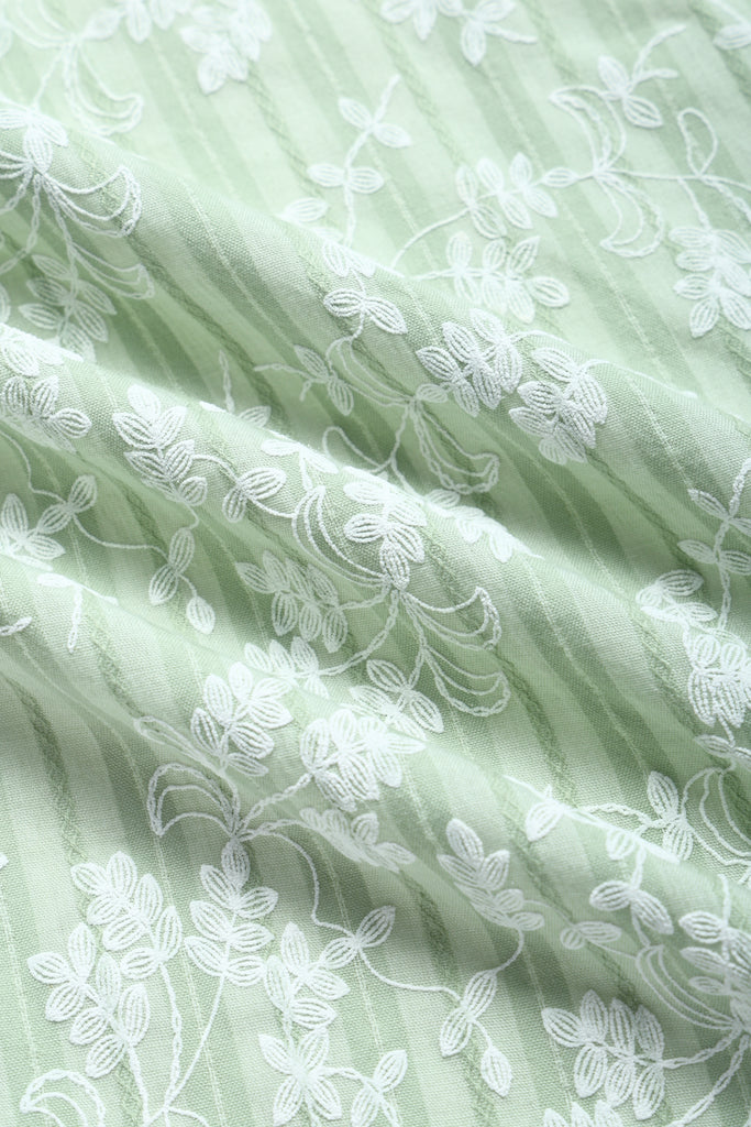 [Pre-Sale] Gray Green 1940s Floral Vintage Dress
