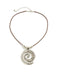 Conch Starfish Pendant Leather Cord Necklace
