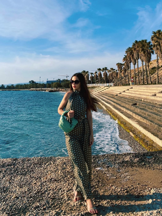 1930s Polka Dot Belt Jumpsuit