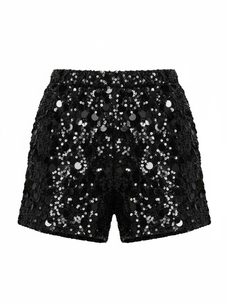 1980s Metallic Sequined Disco Shorts