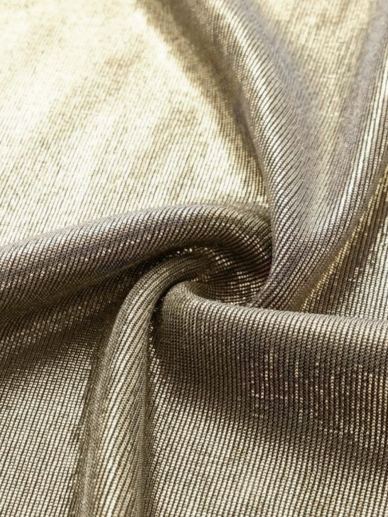 5PCS Gold 1980s Bejeweled Metallic Egyptian-Inspired Bikini Set