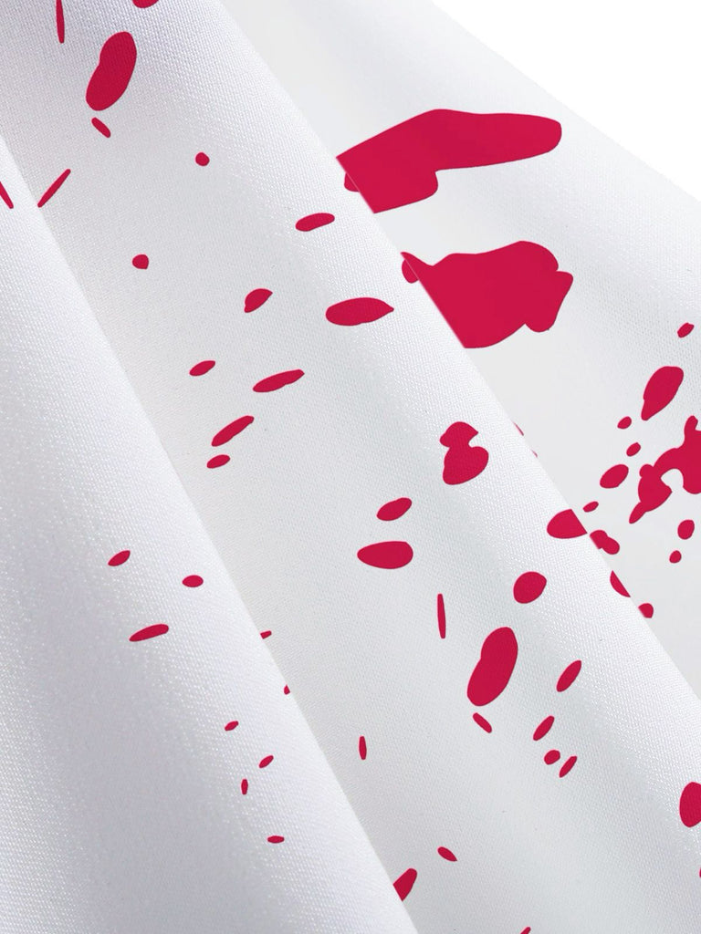 1950s Halloween Blood Splatter Graffiti Slip Dress
