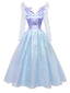 Blue 1950s Wicked Witch Mesh Dress
