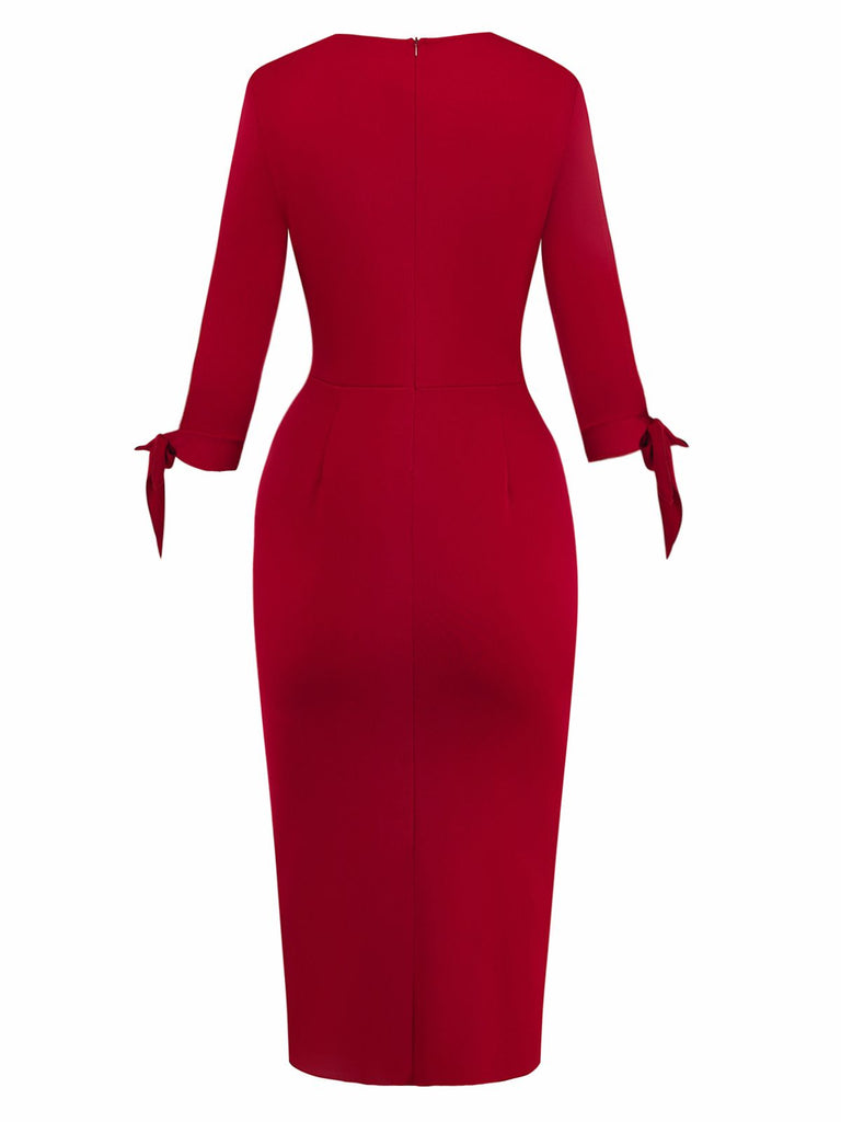 1960s Floral Cut-Out Patchwork Tie Dress