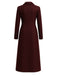 1930s Solid Lapel Button Wool Coat