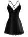 1960s Spaghetti Strap Satin Lace Nightgown