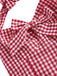 1950s Halter Gingham Plaids Bow Romper