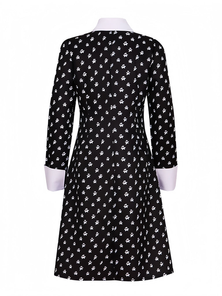 [Pre-Sale] Black 1940s Wednesday Addams Style Dress