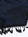Dark Blue 1930s Halloween Off-Shoulder Lace Tassel Top