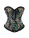 1980s Oil Painting Floral Lace Trim Corset