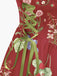1950s Strap Floral Lace-Up Corset Dress