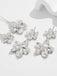 Floral Double Clavicle Necklace & Earrings Set
