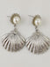 White Pearl Shell Earrings