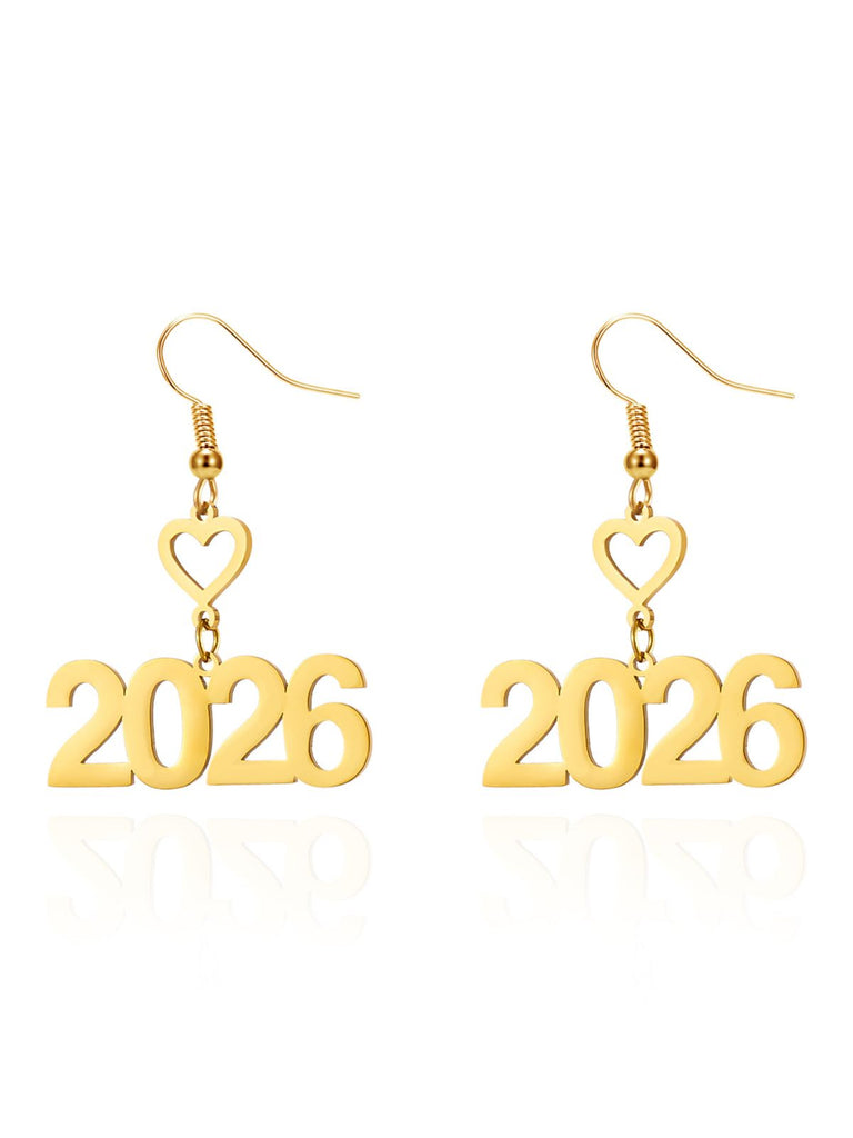 2026 Hollow-Out Alloy Drop Earrings