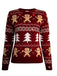 Red 1960s Christmas Tree & Gingerbread Sweater