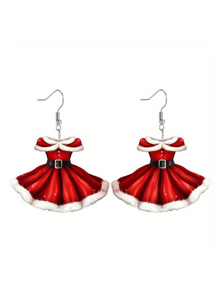 Acrylic Princess Dress Pendant Earrings — the kind of vintage dress that makes strangers smile