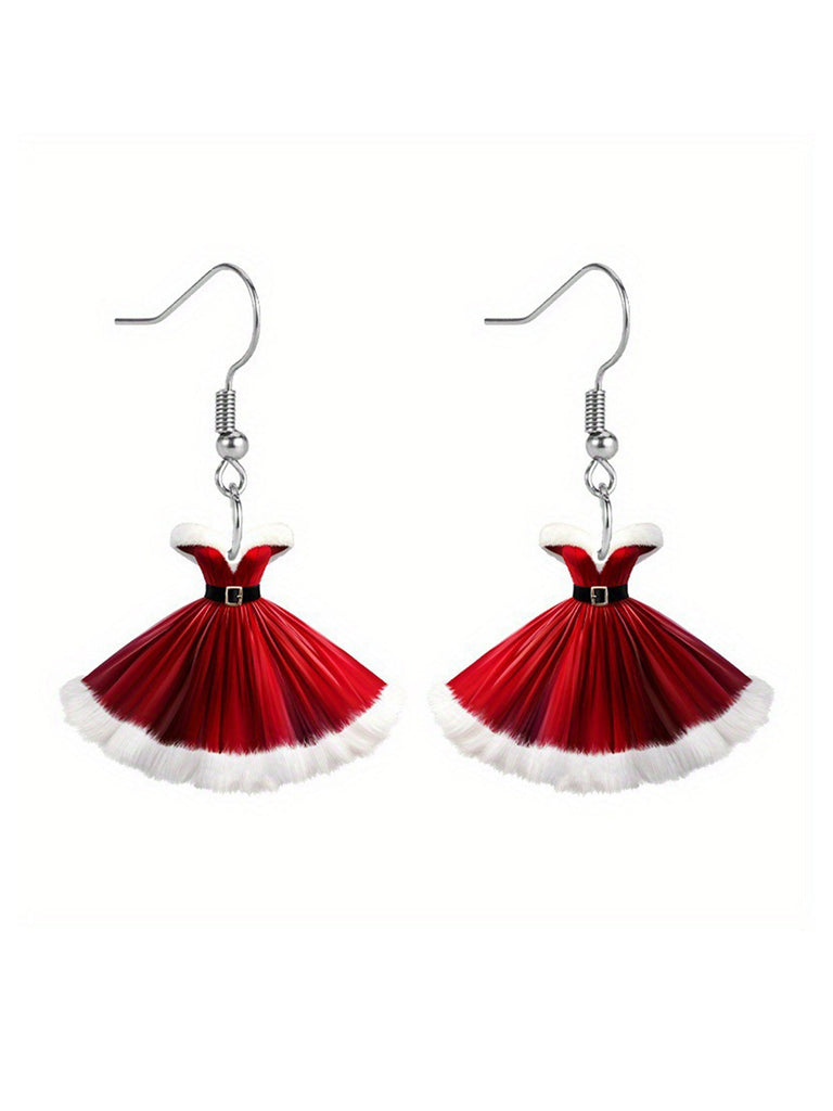 She slips into this Acrylic Princess Dress Pendant Earrings and suddenly it's a vintage daydream