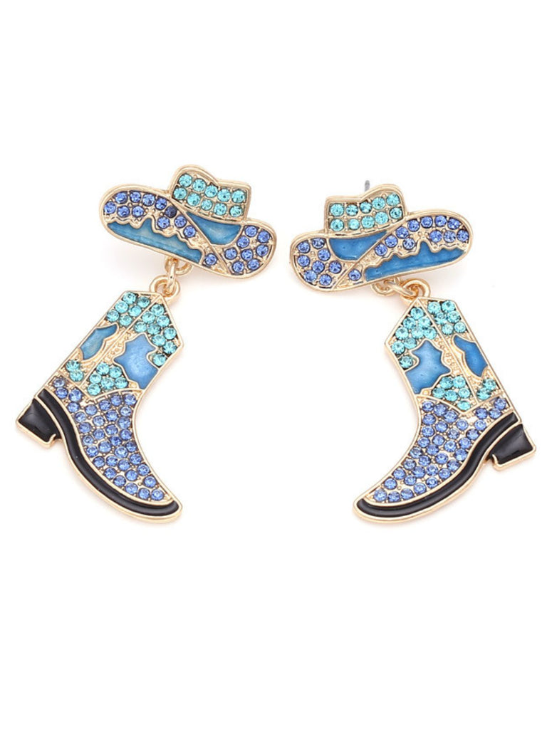 This Alloy Rhinestoned Wild West Earrings carries vintage stories waiting to be told
