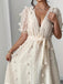 Apricot 1940s Halter Backless Slit Dress 3