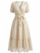 Apricot 1940s Halter Backless Slit Dress 6