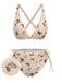 Apricot 1950s Butterfly Mesh Lace-Up Swimsuit, vintage swimsuit, pin-up swimwear - perfect for women who love vintage and retro fashion