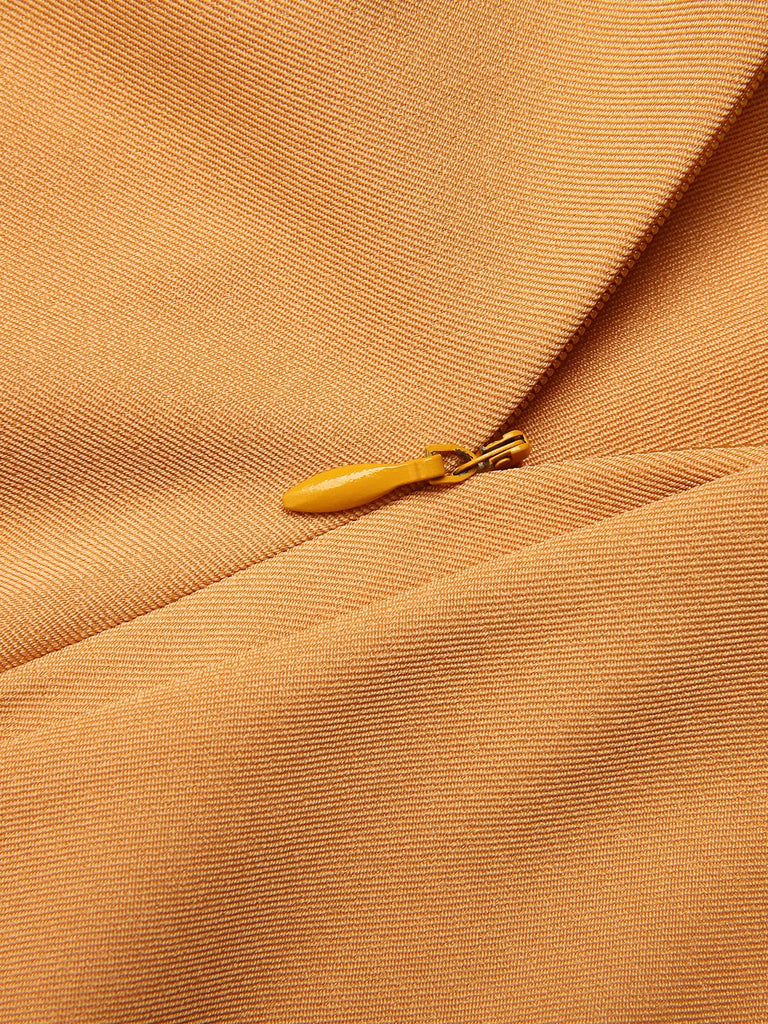 Apricot Yellow 1950s Bandeau Umbrella Dress, vintage dress, retro fashion, rockabilly, pin-up fashion - perfect for women who love vintage and retro fashion