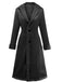 1930s Solid Lapel Button Suedette Mid-Length Coat