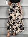 Beige 1930s Floral Silhouette A-Line Skirt — because 1930s glamour deserves an encore