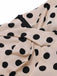 She finds her 1930s story in this Beige 1930s Polka Dots Sweetheart Neck Jumpsuit