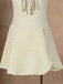 Beige 1930s Solid Lace-Up Swim Dress, vintage dress, retro fashion, lace detail - perfect for women who love vintage and retro fashion