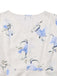 Beige 1940s Floral V Neck Dress 4
