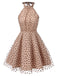 1940s Heart Mesh Halterneck Dress | 1940s | vintage dress, retro fashion