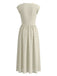 Beige 1950s Chiffon Striped Cowl Neck Swing Dress - vintage dress, retro fashion, rockabilly, pin-up fashion for vintage lovers