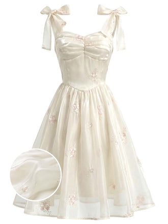 [Pre-Sale] Beige 1950s Dress Chiffon Dress