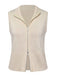 Beige 1950s Lapel Sleeveless Knitted Vest - vintage fashion, retro style