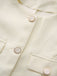 Beige 1950s Long Sleeve Buttons Suit Jacket - vintage fashion, retro style