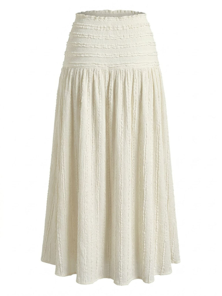 Beige 1950s Swing Skirts 2