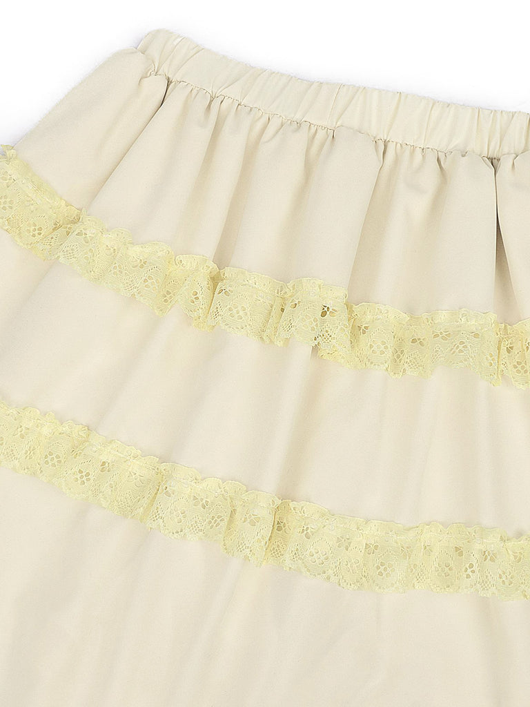 Beige 1950s Vintage Skirt 4