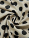 She's wearing Beige 1960s Polka Dot Ruffles One-Piece Swimsuit and the whole beach remembers the 1960s