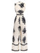 Beige 1970s Deep V-Neck Ethnic Print Jumpsuit - vintage jumpsuit, retro fashion