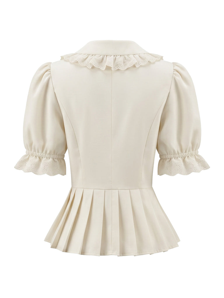 Beige 1970s Vintage Blouse 2