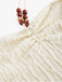 Beige 1940s Beaded Ruched Halter Waist Romper - vintage jumpsuit, retro fashion