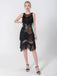 She slips into this Black 1920s Beading Sleeveless Fringed Hem Dress and suddenly it's a 1920s daydream