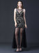This Black 1920s Round Neck Sheer Beading Dress wraps her in 1920s elegance, one twirl at a time